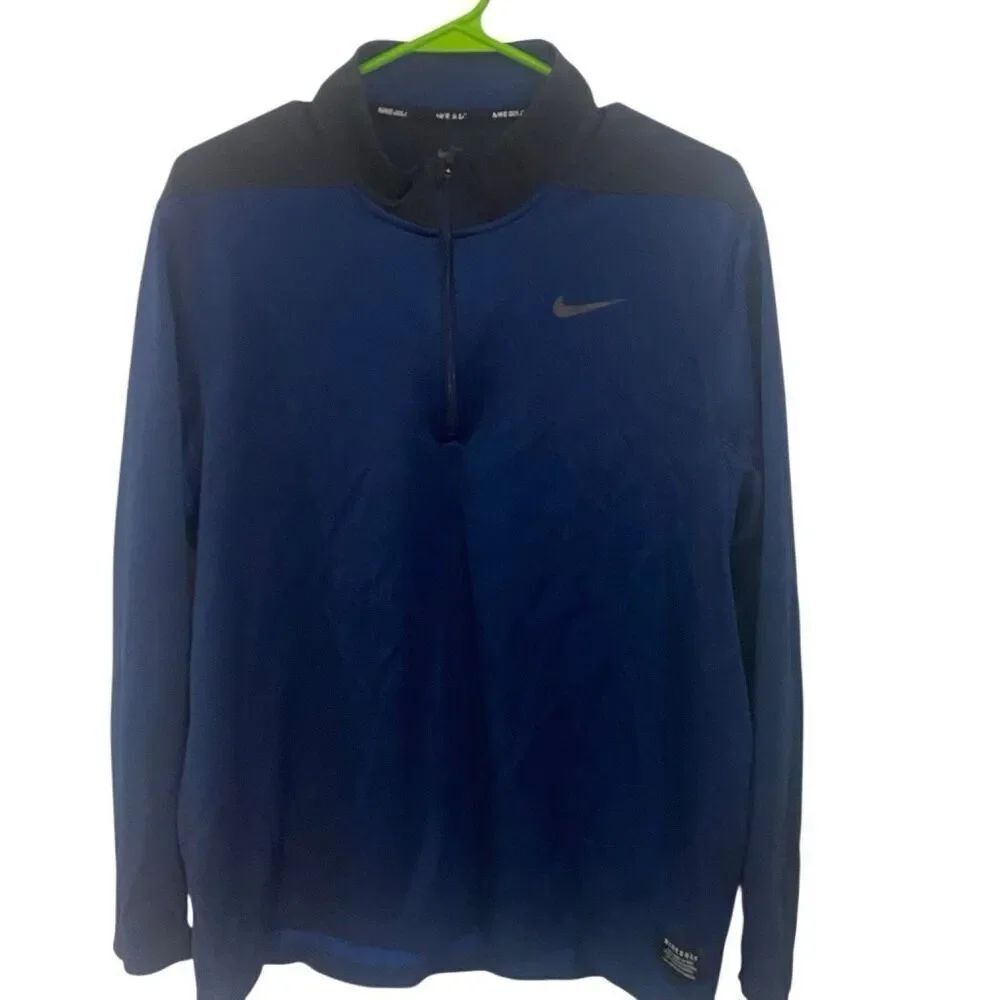 Nike Golf Large 3/4 zip long sleeve blue and black men’s